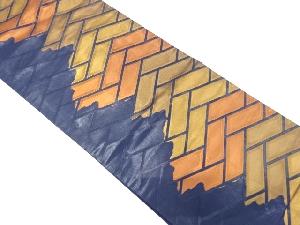 桧垣模様織り出し　名古屋帯